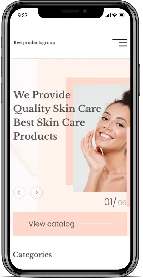 Best Products Group — мобільна версія 1