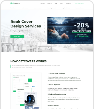 Getcovers — інтерфейс сайту 1